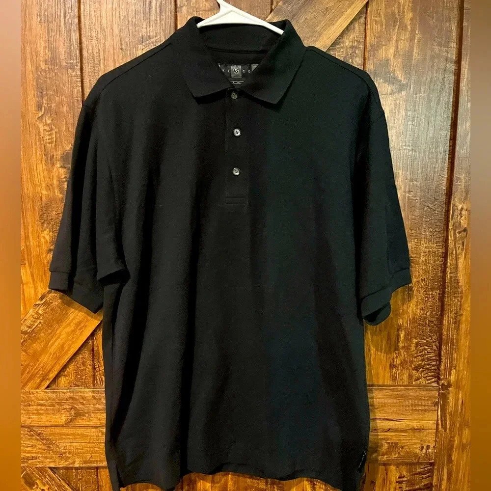 Nike men's golf dry fit black shirt sleeve collared polo NWT SIZE SMALL